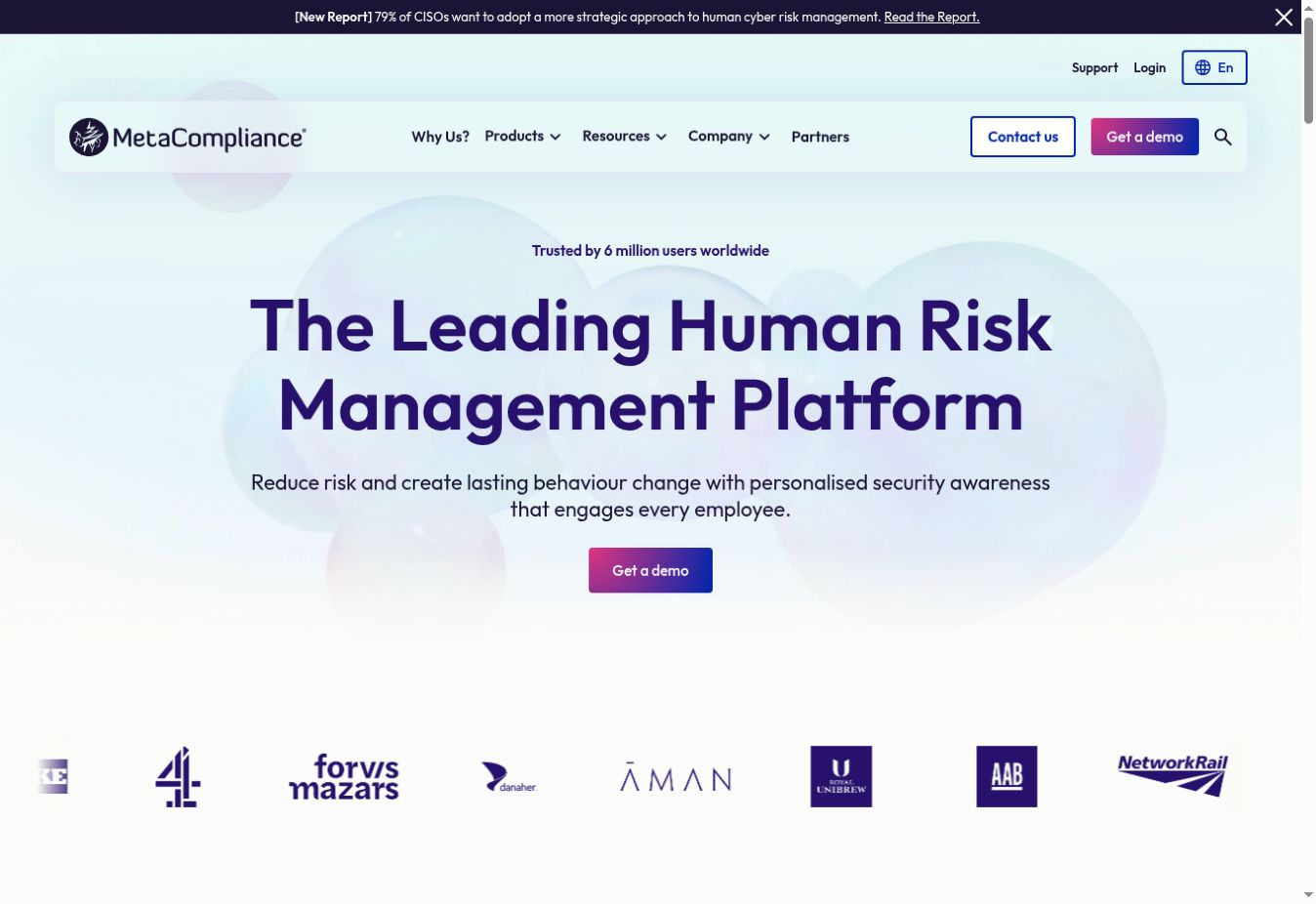 Головна сторінка міжнародної платформи MetaCompliance