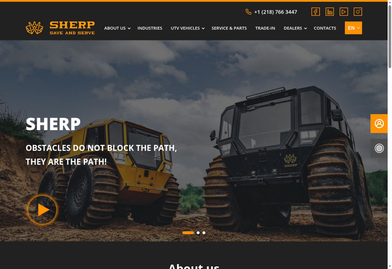 Головна сторінка SHERP All-Terrain Vehicles